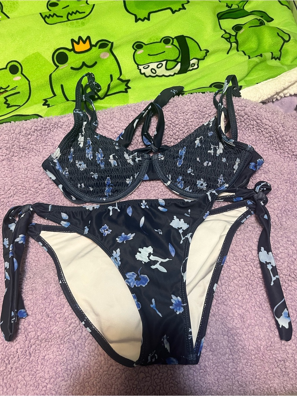 SHEIN Blue Floral Bikini